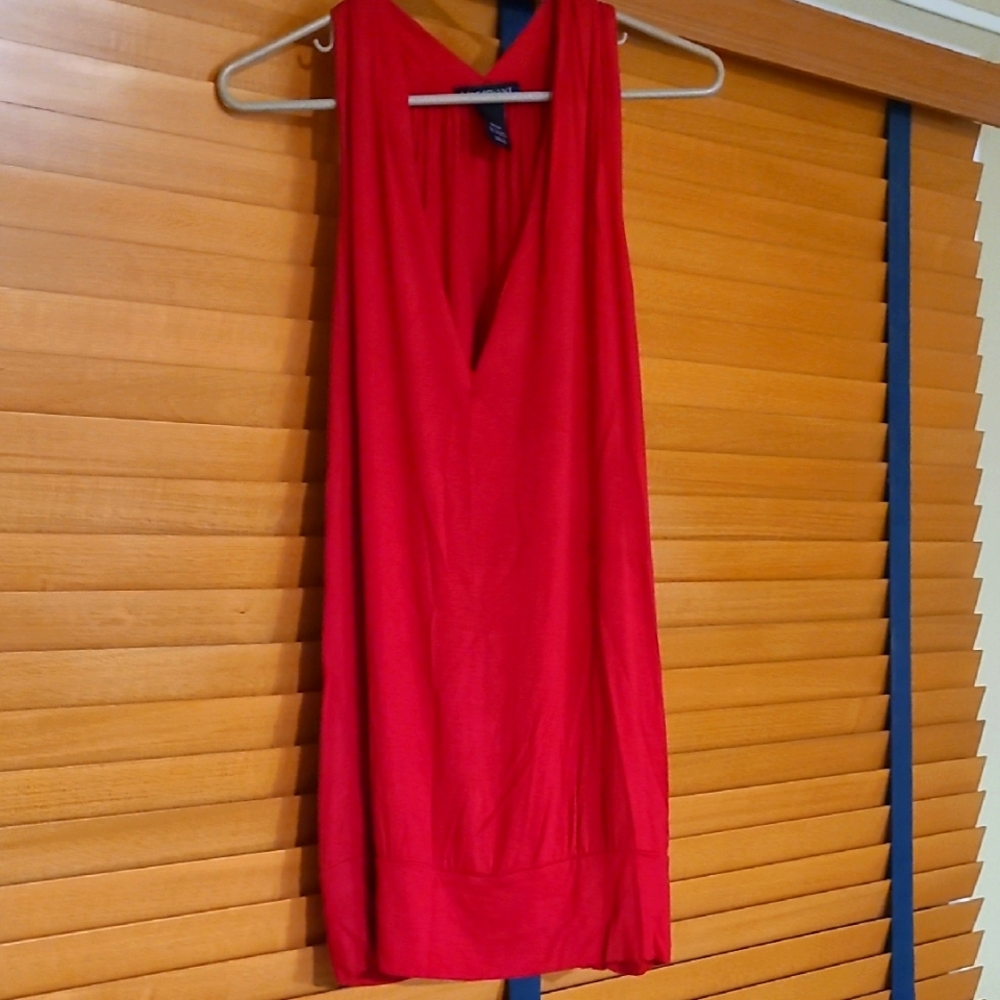 Vibrant Red Sleeveless Top